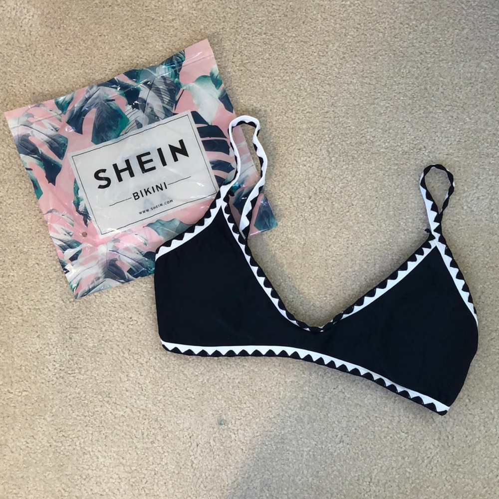 SHEIN whip stitch bikini top